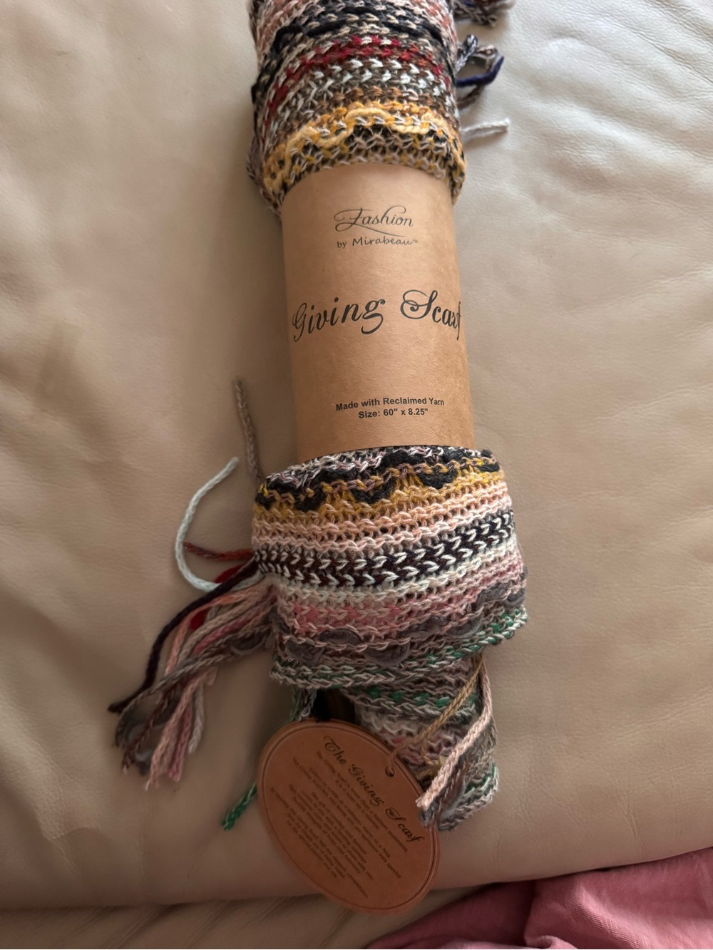 Giving Scarf — Multicolor Striped Knit Scarf NWT
